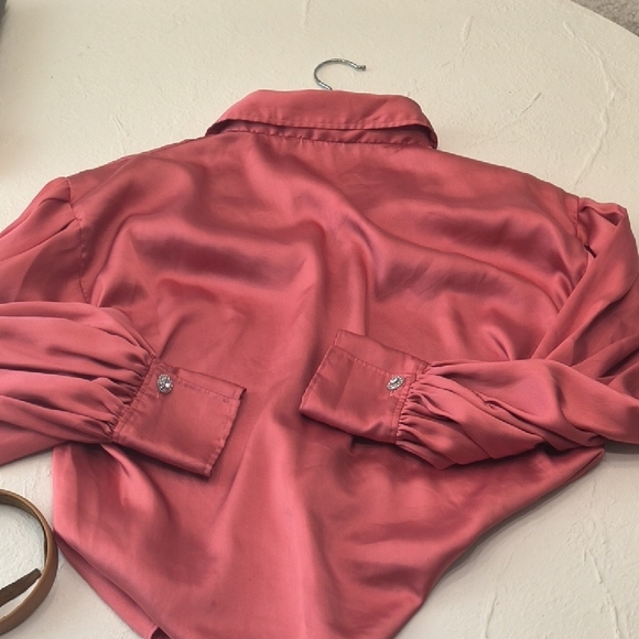 Pink Button-Up Blouse - Picture 7 of 7